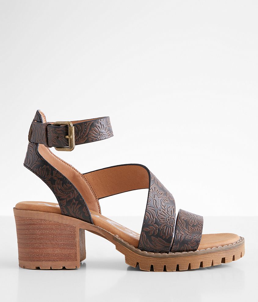 Brown Block-Heel Sandals for Women