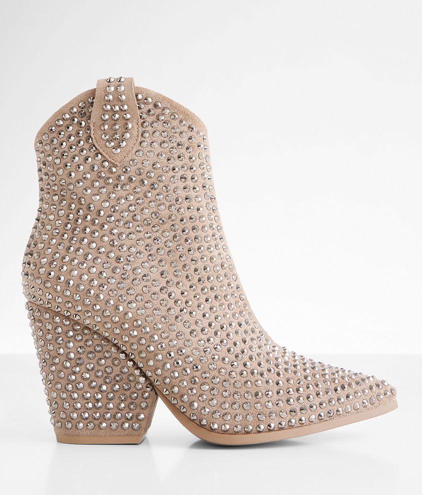 Very G Swagger Studded Leather Western Ankle Boot front view