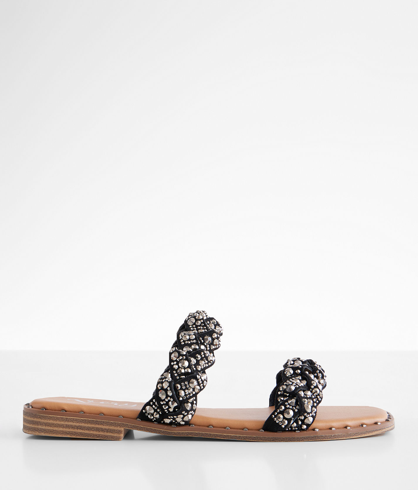 Very G Twisty Double Strap Sandal Women's Shoes in Black Buckle