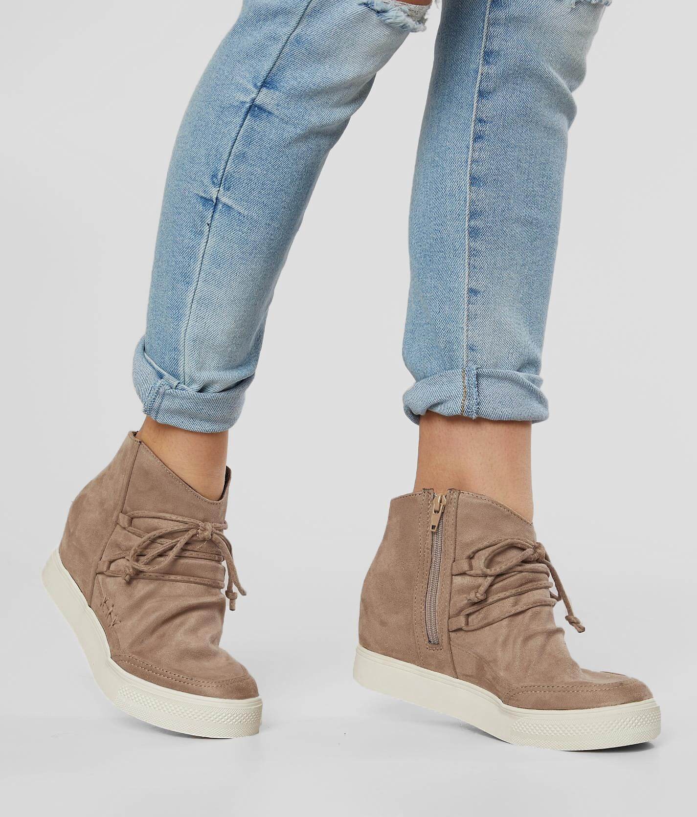 taupe wedge sneakers