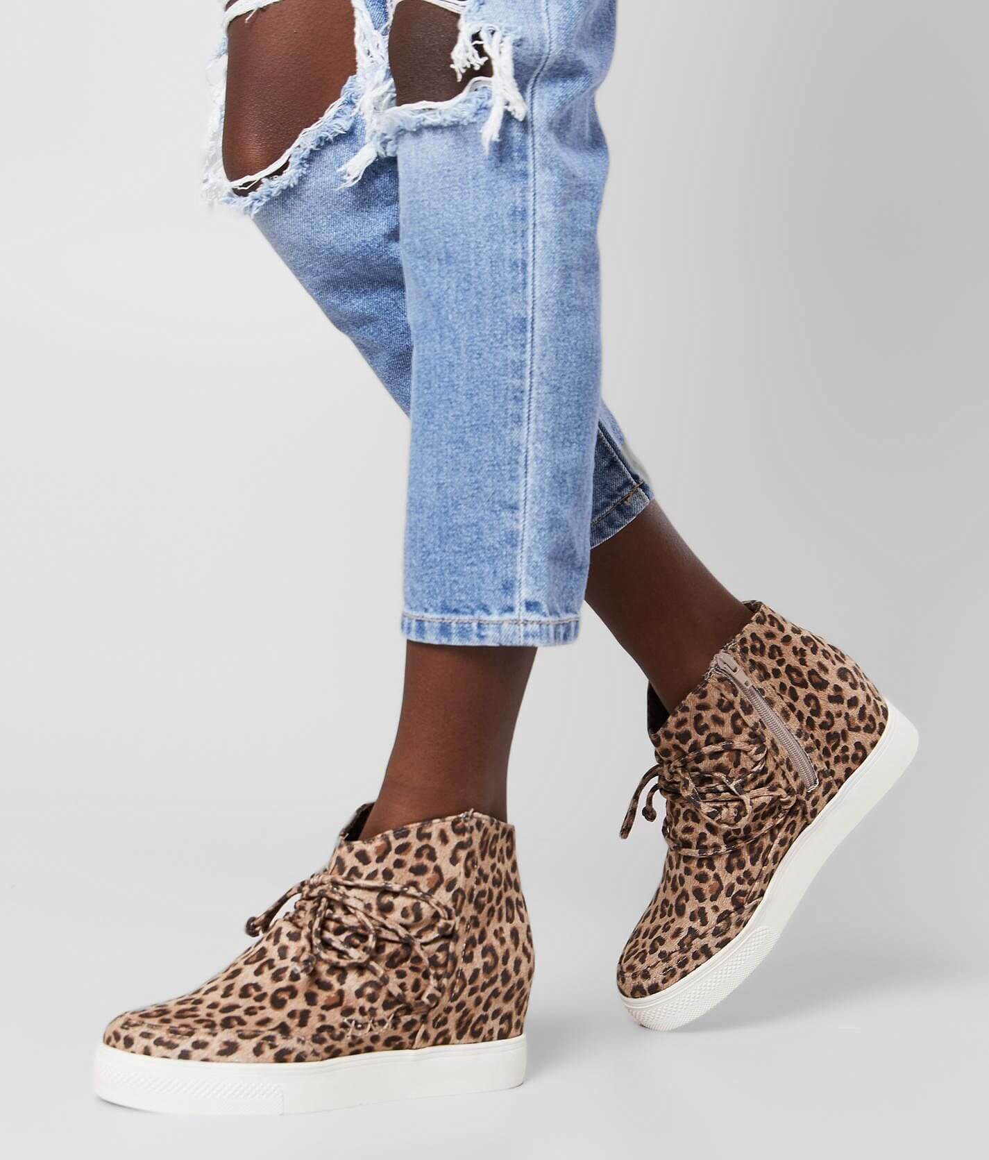 Wedge animal print on sale shoes