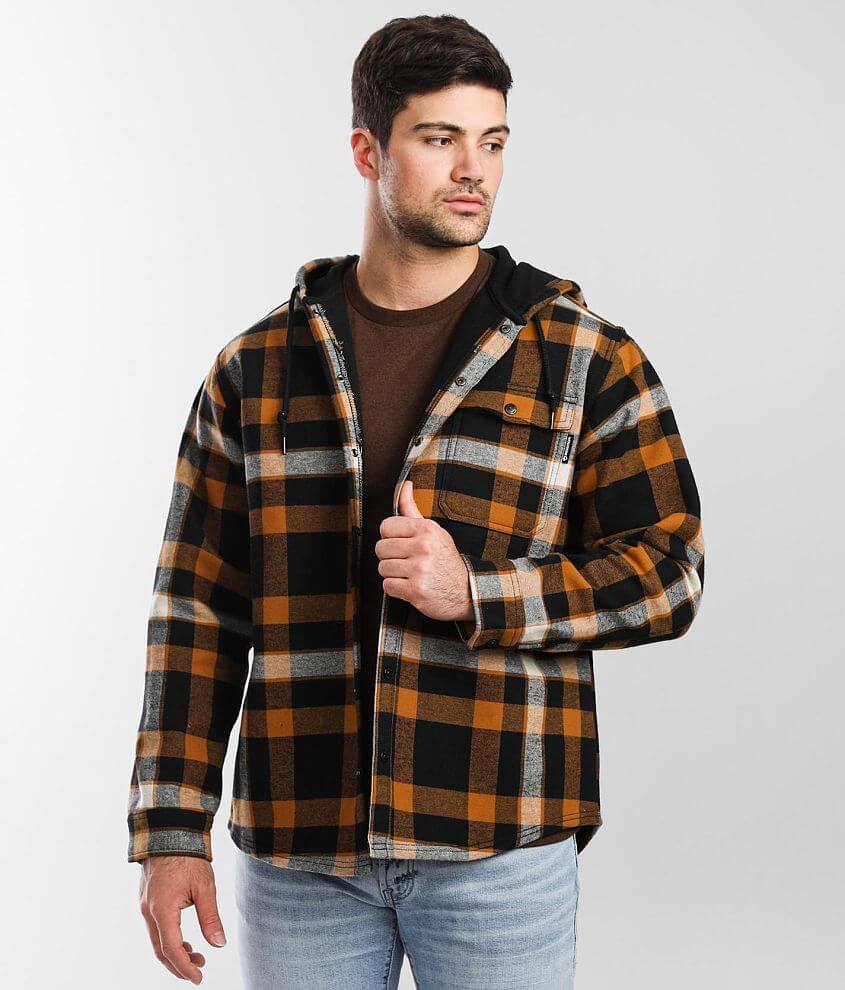 Wolverine Bucksaw Bonded Flannel Shacket - Men's Coats/Jackets in Cedar ...