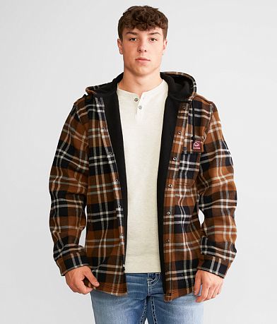 Wolverine Bucksaw Flannel Hooded Shacket front view