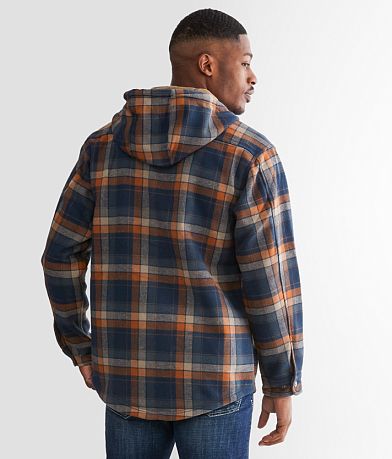 Wolverine Bucksaw Flannel Hooded Shacket BACK