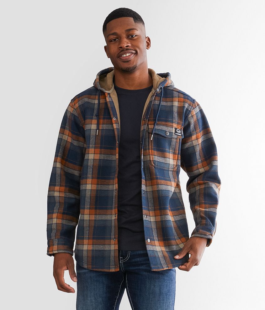 Wolverine Bucksaw Flannel Hooded Shacket front view
