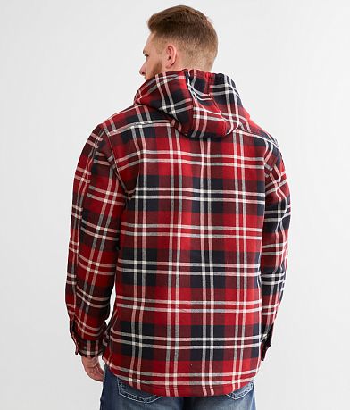 Wolverine Bucksaw Flannel Hooded Shacket back view