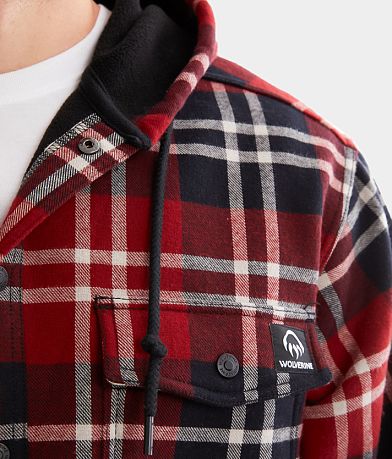 Wolverine Bucksaw Flannel Hooded Shacket misc detail 1 view
