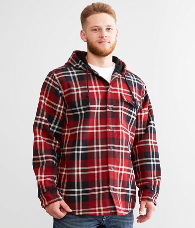 Wolverine Bucksaw Flannel Hooded Shacket full right side view