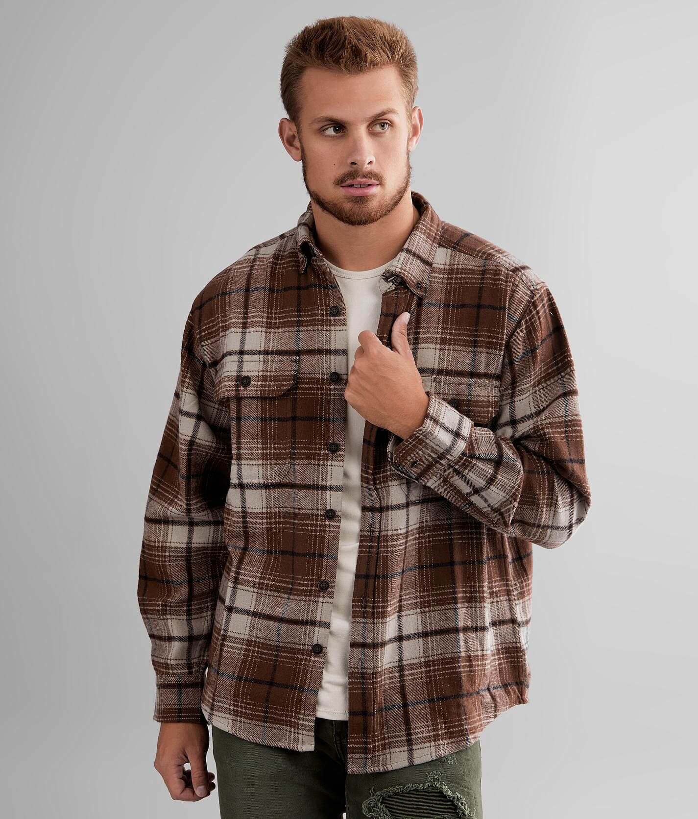 Wolverine Glacier Heavyweight Flannel Shirt - Men's Shirts in Oxblood Plaid