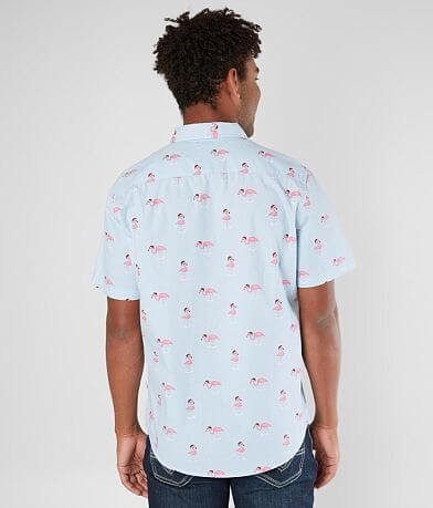 VSTR Flamingo Santa Hat Shirt BACK