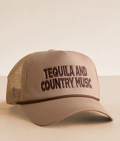 Worn/West Tequila & Country Music Trucker Hat front view