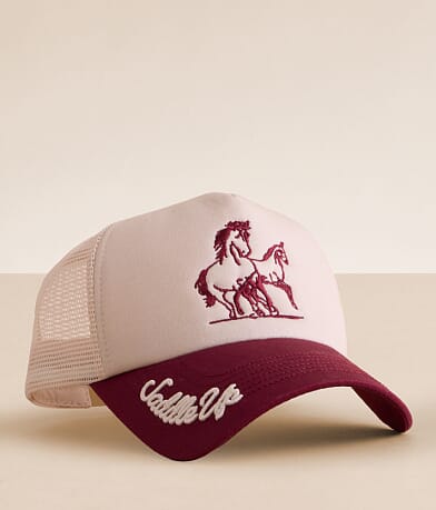 Worn/West Saddle Up Trucker Hat front view