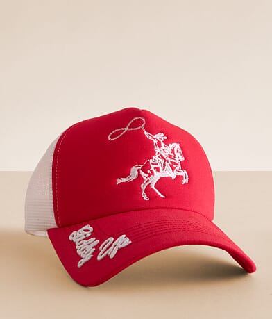 Worn/West Giddy Up Cowboy Trucker Hat front view