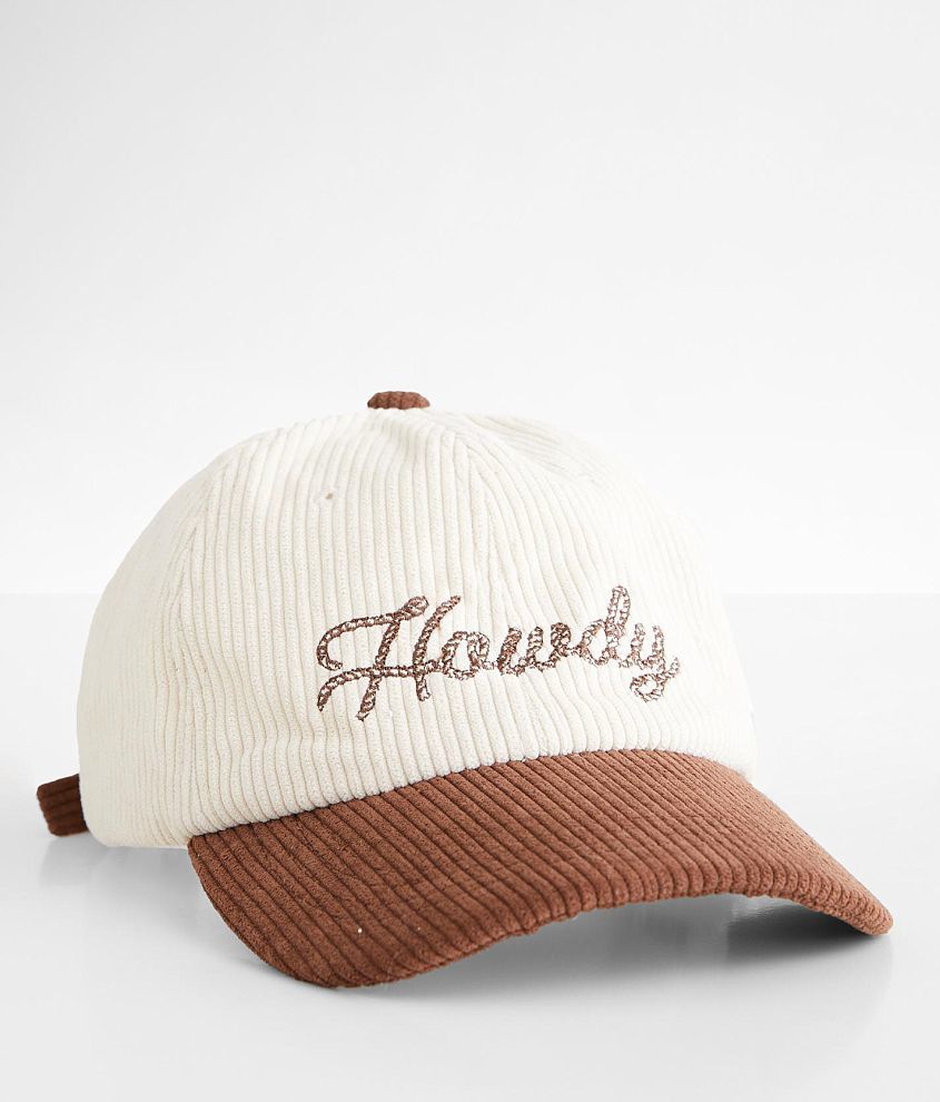 Worn/West Howdy Corduroy Baseball Hat front view