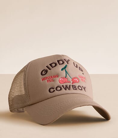 Worn/West Giddy Up Cowboy Trucker Hat front view