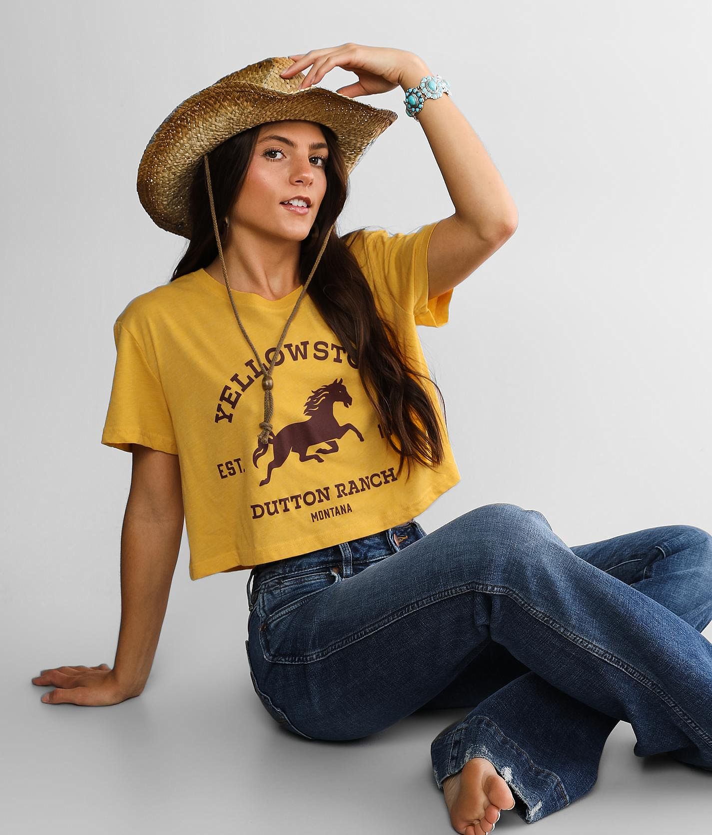 Wrangler® Yellowstone T-Shirt - Women's T-Shirts in Golden | Buckle