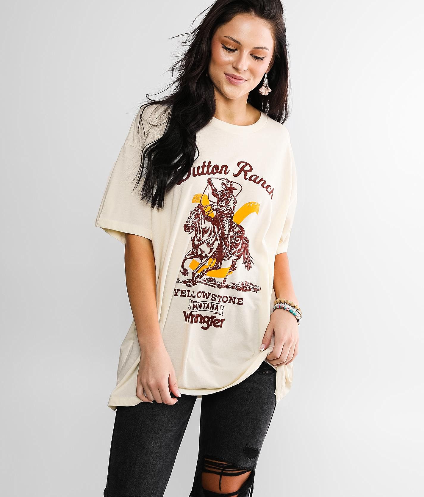 Wrangler® Yellowstone Dutton Ranch T-Shirt - Women's T-Shirts in Tofu |  Buckle
