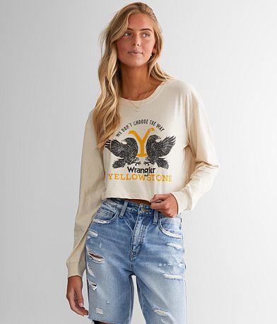 Wrangler® Choose The Way Cropped T-Shirt front view