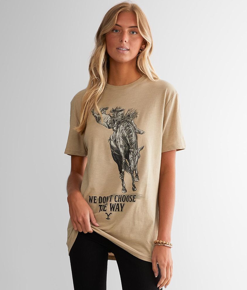Wrangler® Yellowstone Cowboy T-Shirt - Women's T-Shirts in Trenchcoat  Heather | Buckle