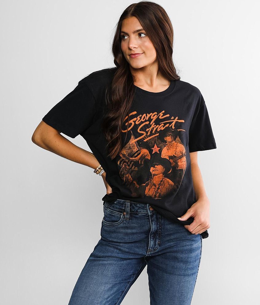 Wrangler® George Strait T-Shirt - Women's T-Shirts in Washed Black | Buckle