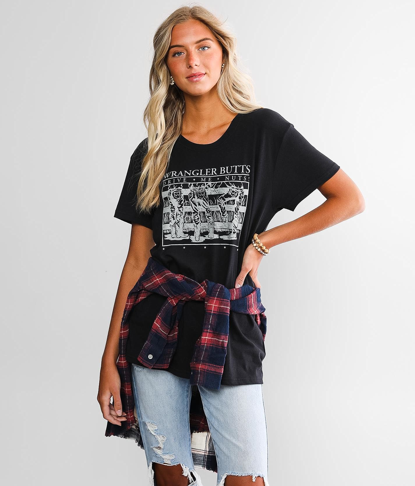 Wrangler® Wrangler Butts T-Shirt - Women's T-Shirts in Washed Black | Buckle