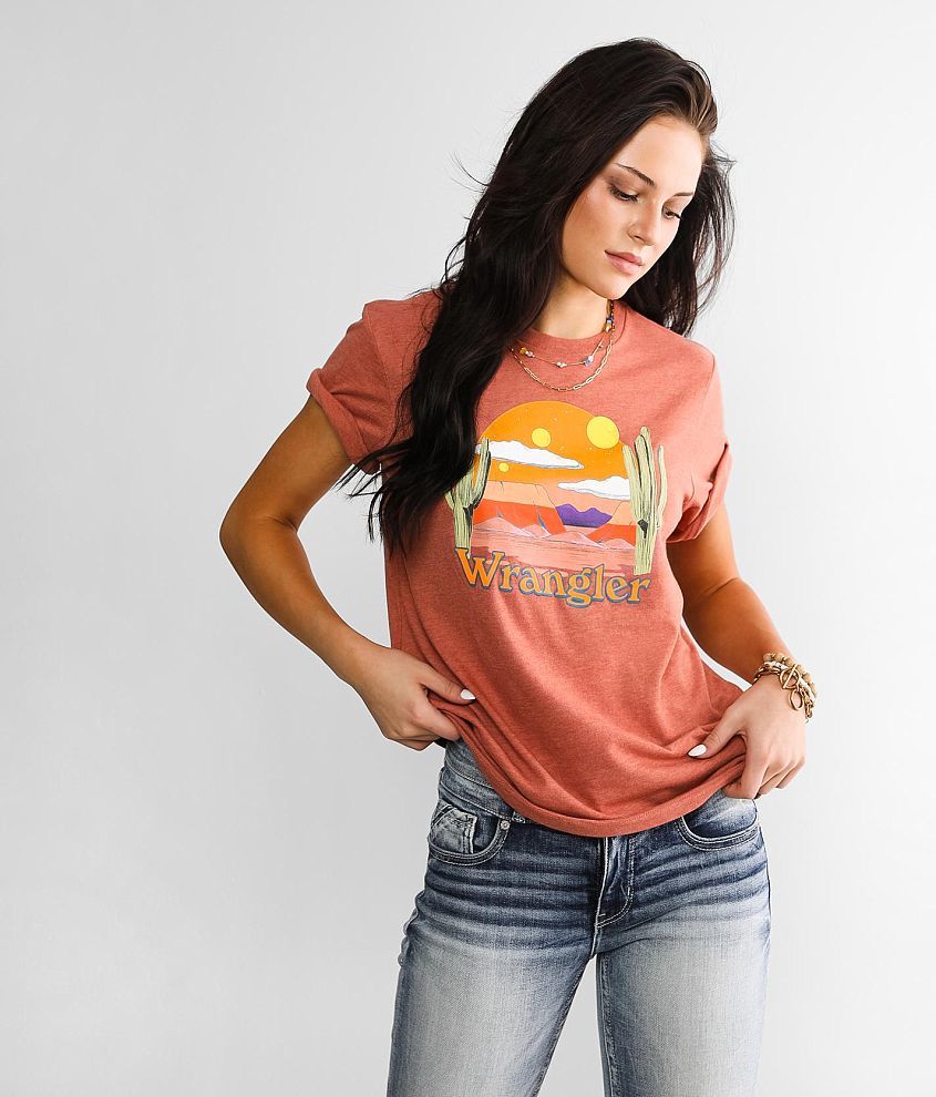 Women's Wrangler Short Sleeve Watercolor Desert Graphic Tee