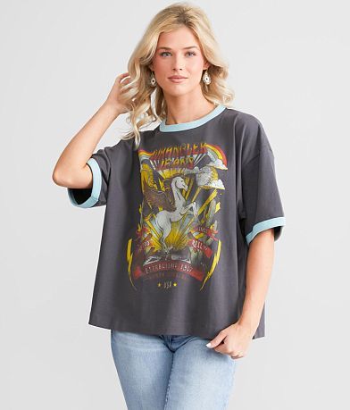 Wrangler® Boxy Ringer Washed T-Shirt - Women's Graphic T-Shirts in ...