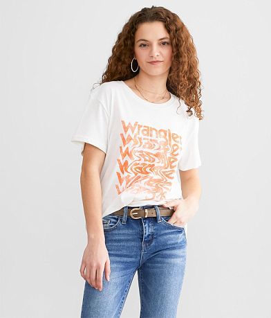 Wrangler® Wavy Logo Oversized T-Shirt front view