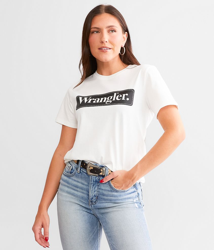 Wrangler white best sale t shirt