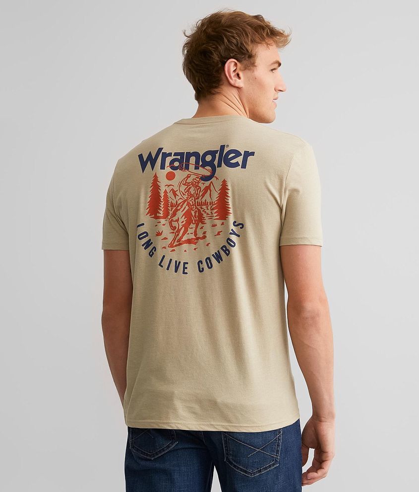 Wrangler Cowboy T Shirt Men s T Shirts in Trenchcoat Heather