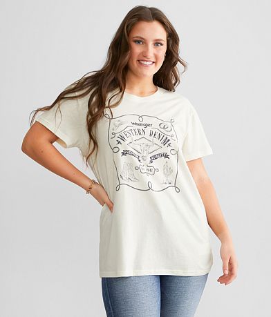 Wrangler® Retro Western Denim T-Shirt front view