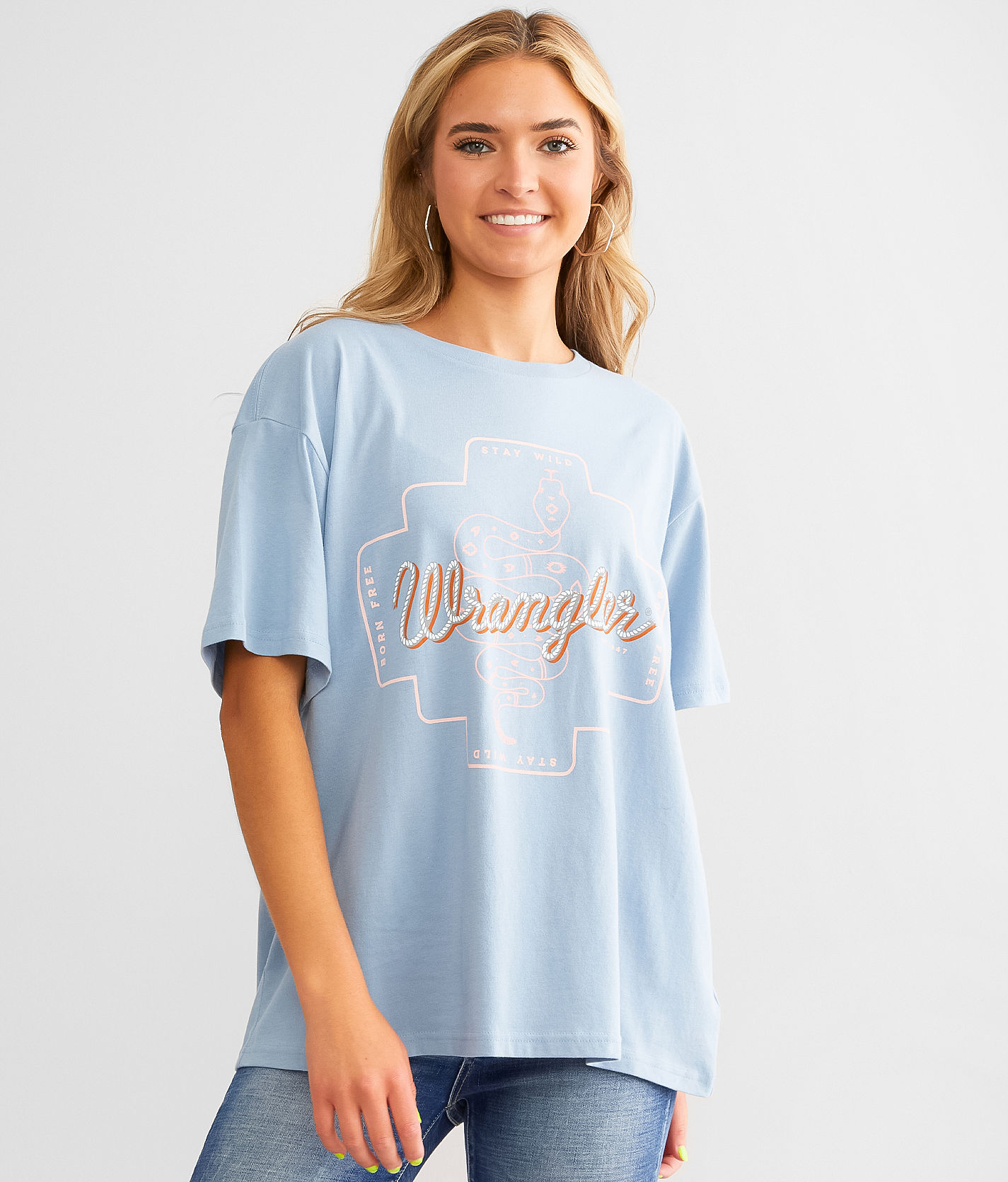 Wrangler® Snake Oversized T-Shirt - Women's T-Shirts in Wrangler® Snake Oversized T-Shirt - Women's T-Shirts in