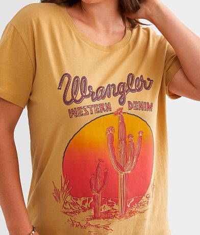 Wrangler&#174; Western Denim Cactus Oversized T-Shirt misc detail 1 view