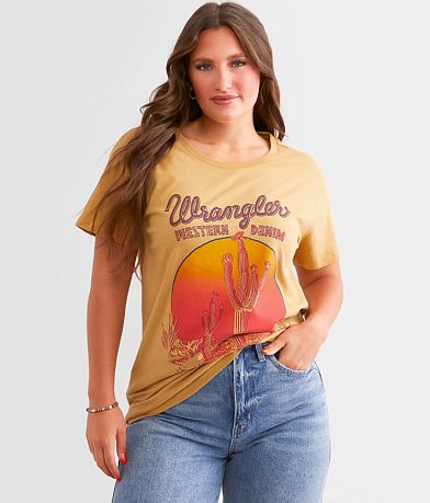 Wrangler® Western Denim Cactus Oversized T-Shirt front view