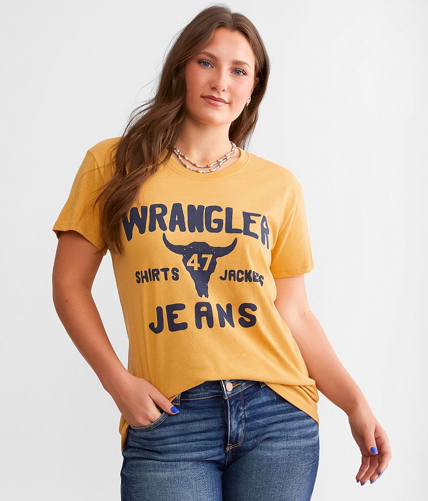 Wrangler® Bold T-Shirt - Women's T-Shirts in Pale Golden Heather