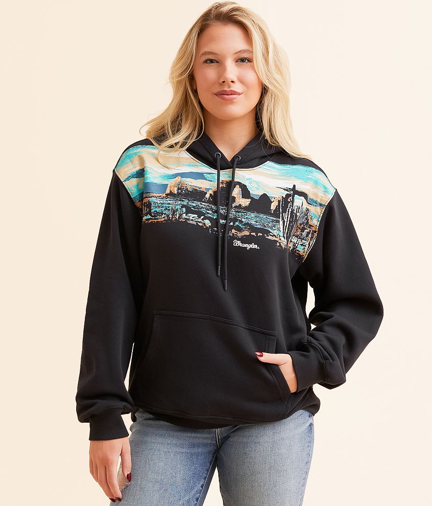 Wrangler&#174; Scenic Western Hooded Sweatshirt front view