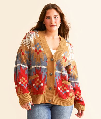 Wrangler&#174; Boxy Cardigan Sweater FULL_RIGHT_SIDE
