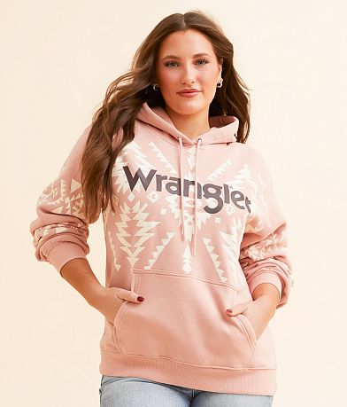Wrangler® Logo Hooded Sweatshirt front view