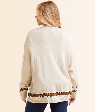 Wrangler&#174; Retro Quarter Zip Oversized Sweater BACK