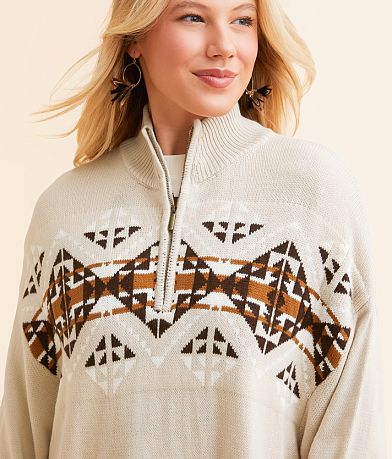Wrangler&#174; Retro Quarter Zip Oversized Sweater MISC_DETAIL_1