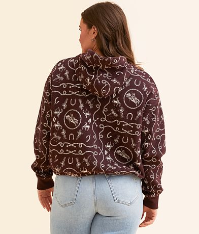 Wrangler&#174; Cinched Western Hooded Sweatshirt BACK