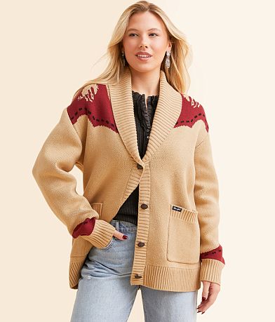 Wrangler&#174; Western Cardigan Sweater FULL_LEFT_SIDE