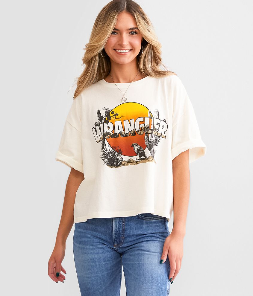 Wrangler&#174; Retro Desert Cropped T-Shirt front view