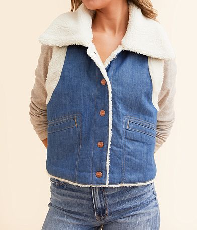 Wrangler&#174; Sherpa Denim Vest MISC_DETAIL_1