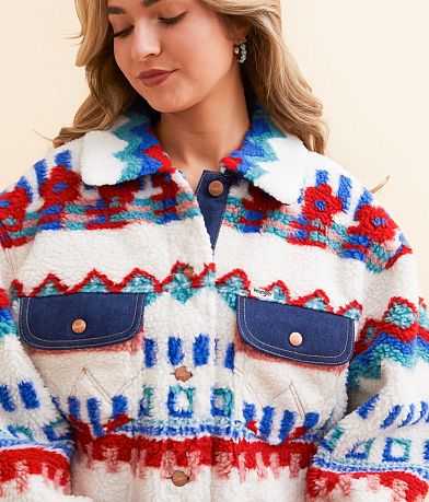 Wrangler&#174; Trucker Sherpa Denim Jacket MISC_DETAIL_1