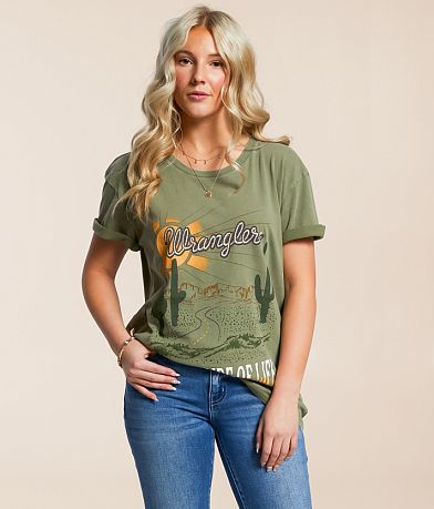 Wrangler® For The Ride Of Life Oversized T-Shirt front view