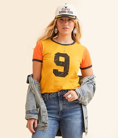 Wrangler&#174; x Lainey Wilson Number 9 Ringer T-Shirt FULL_LEFT_SIDE