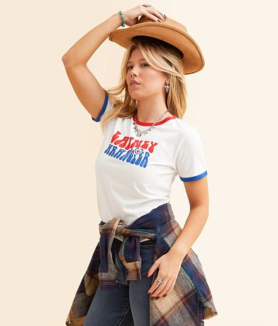 Wrangler® Lainey Wilson Groovy Ringer T-Shirt front view