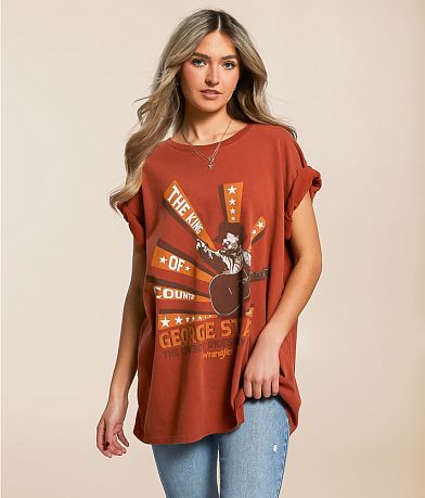 Wrangler® George Strait Oversized Band T-Shirt front view