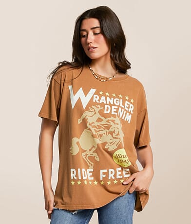 Wrangler® Denim Girlfriend T-Shirt front view